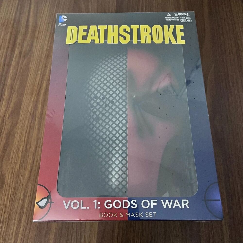 DC Comics Deathstroke Gods Of War Vol.1 Book & Modern Mask Box Set New